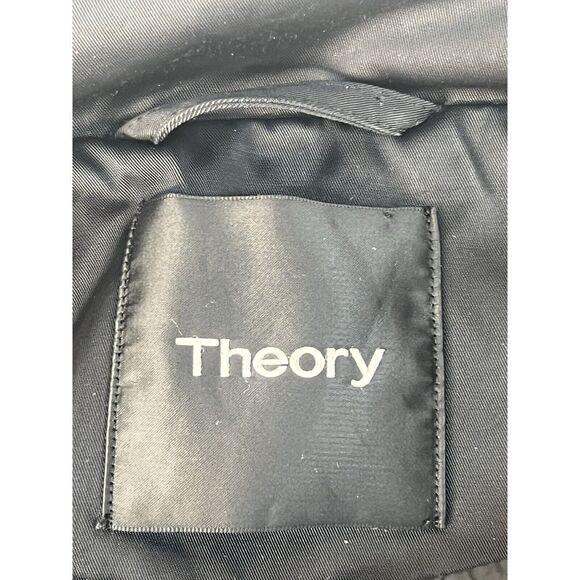 Theory hidden hood drawstring waist parka jacket sz‎ small/medium - Picture 7 of 7